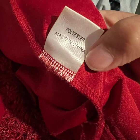 Hello Molly Svelte Lace Embroidered Maxi Dress | Red size 6 - Picture 12 of 16